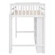 preview thumbnail 7 of 19, Twin Size Loft Bed with 8 Open Storage Shelves and Built-in Ladder