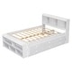 preview thumbnail 30 of 28, Full Size Wood Platform Bed with Bookcase Headboard and 6 Drawers