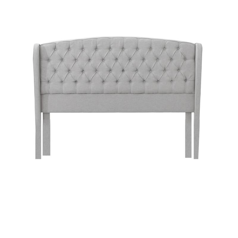 Modern Upholstered Bed with Button-tufted Headboard