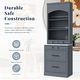 preview thumbnail 4 of 16, 83.7" Modern Tall Pantry Cabinet Set of 2 with Faux Marble Tops & Drawers