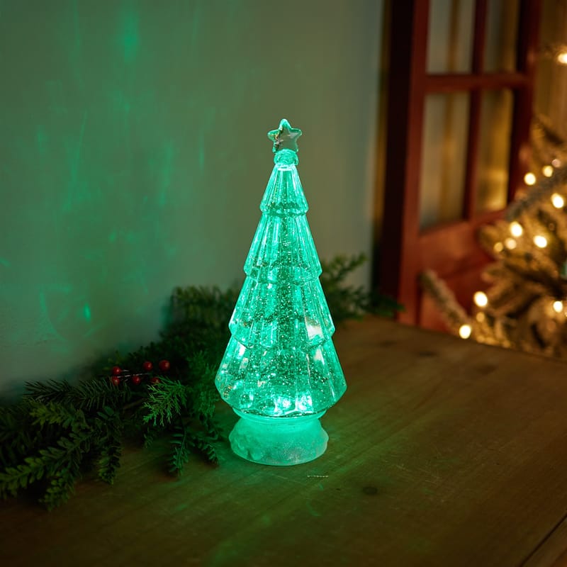 LED Christmas Tree 12 Inch with Timer USB Cord Battery Powered - 4.75” x 4.75” x 12”