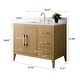 preview thumbnail 104 of 128, Vanity Art 42" Single Sink Bathroom Vanity Cabinet with Engineered Marble Countertop
