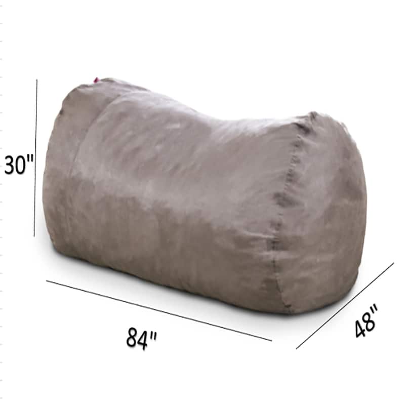 Jasper Traditional 8 Foot Cylindrical Suede Bean Bag
