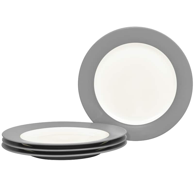 Noritake Colorwave Set Of 4 Rim Salad Plates, 8-1/4" - Slate