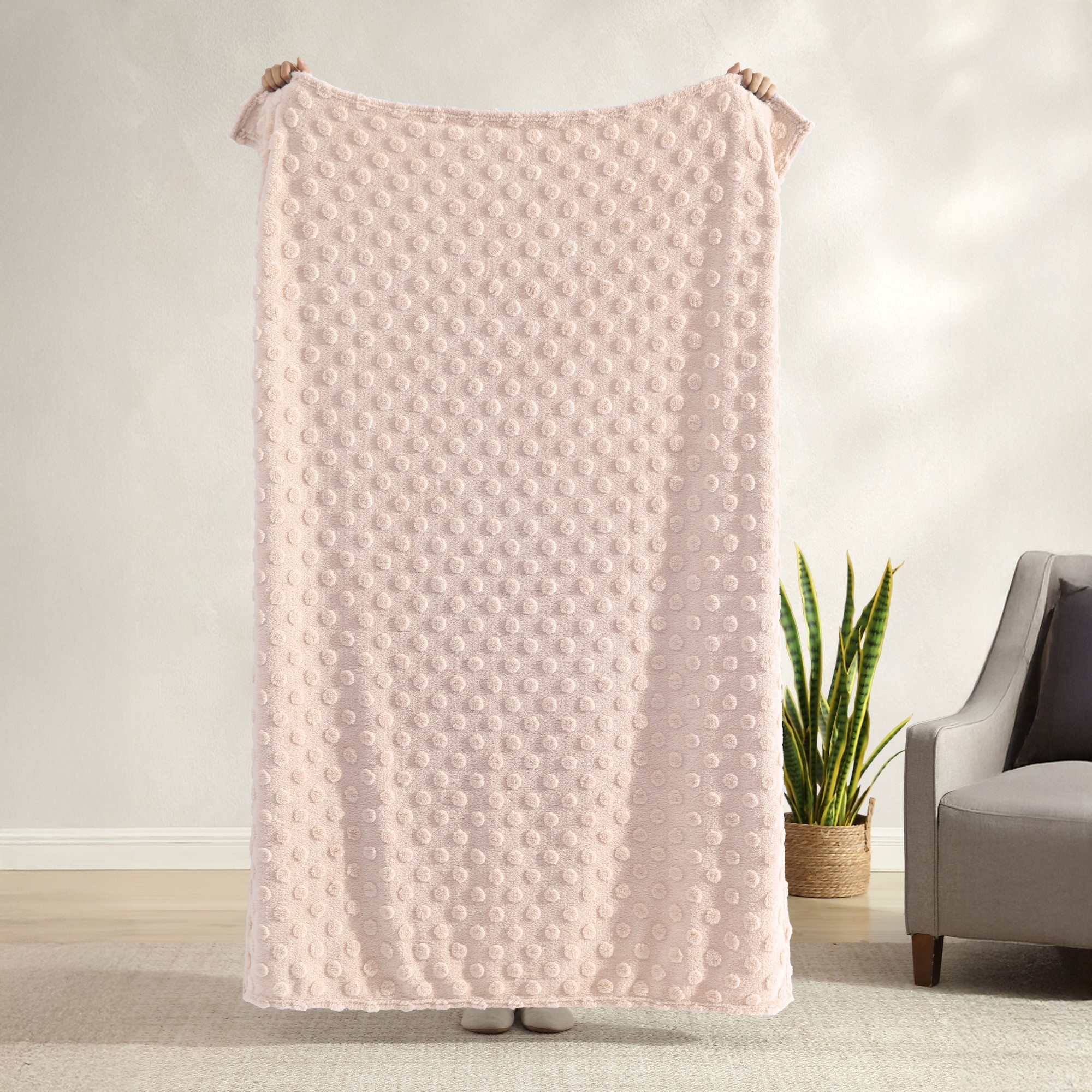 Swift Home Patterned Jacquard Plush Throw Blanket - 50