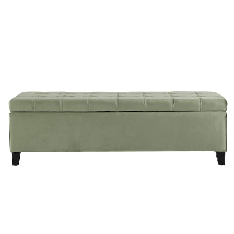 Mission Tufted Fabric Storage Ottoman Bench by Christopher Knight Home