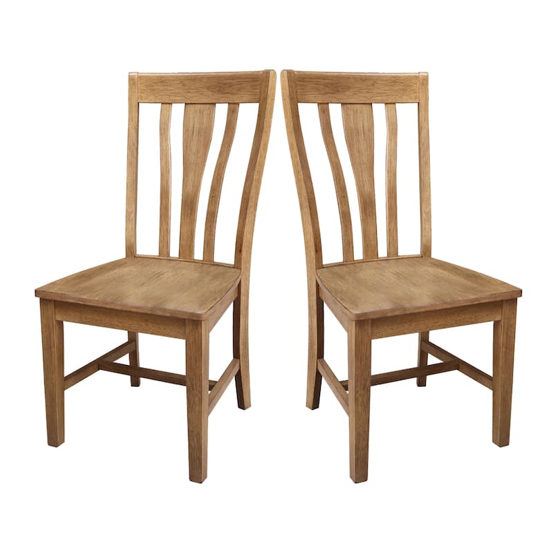 Set of Two Solid Wood Weston Dining Chairs - Hickory