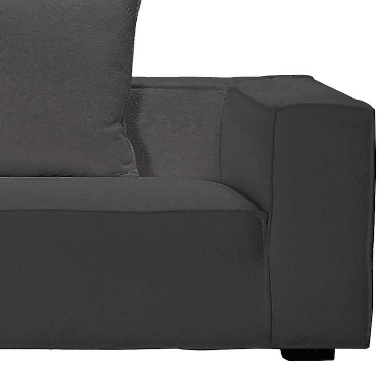 Zayn 118-inch Modern Sectional Sofa with Chaise in Boucle