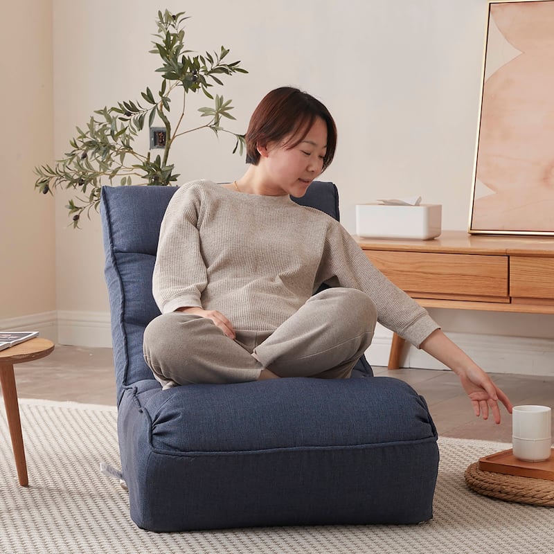 Single Sofa Reclining Chair Lazy Sofa Tatami Balcony Reclining Chair Leisure Sofa Adjustable Chair