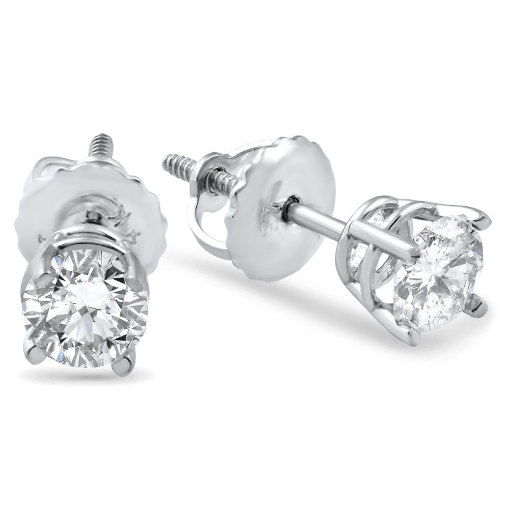 Bliss Diamond 3/8ct Diamond Screw Back Studs White Gold