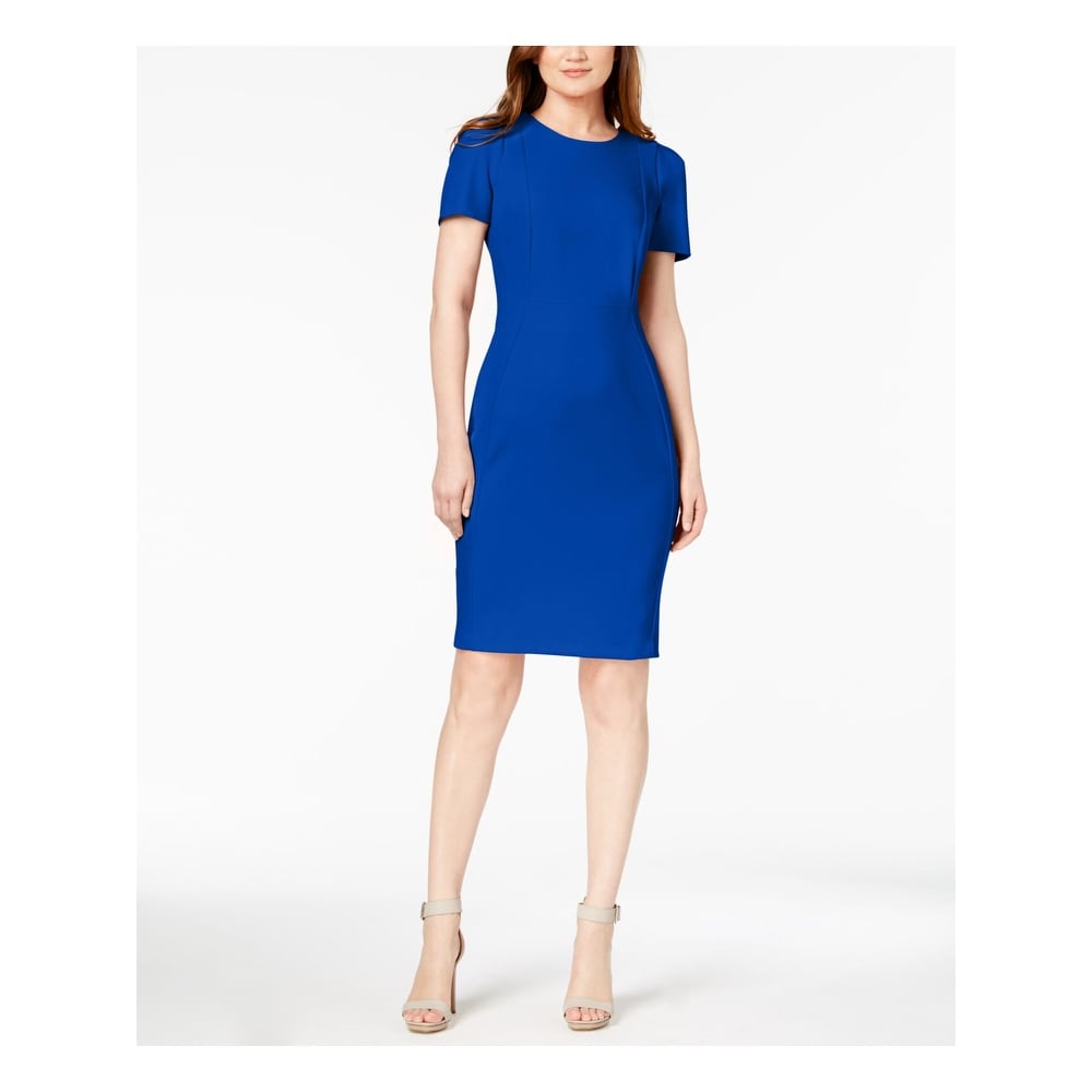 calvin klein blue lace dress