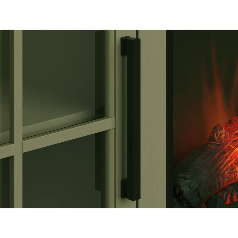 Bridgevine Home 74 inch Fireplace TV Stand Console for TVs up to 85 inches