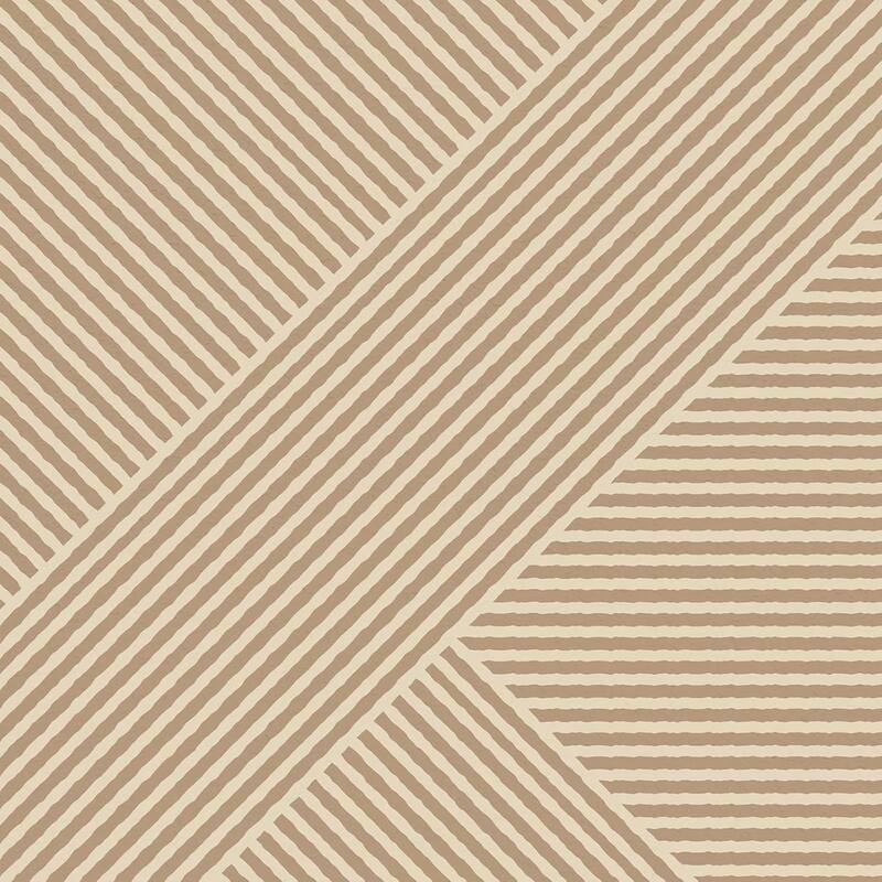 Modern Abstract Beige Boho Geometric Set of 3 Piece