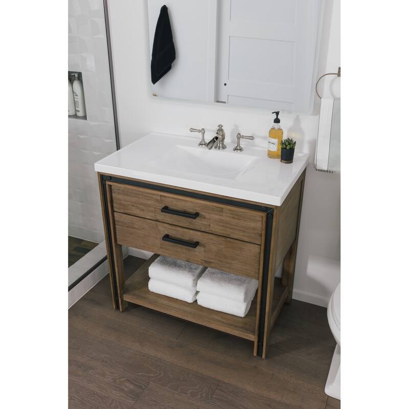 Miseno 36" W x 32" H Rectangular Frameless Wall Mounted Mirror with