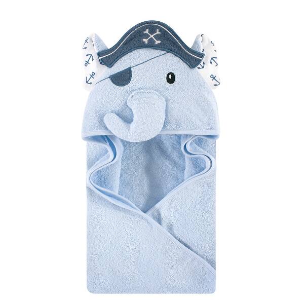 slide 1 of 1, Hudson Baby Infant Boy Cotton Animal Face Hooded Towel, Pirate Elephant, One Size - Pirate Elephant - One Size One Size - Pirate Elephant