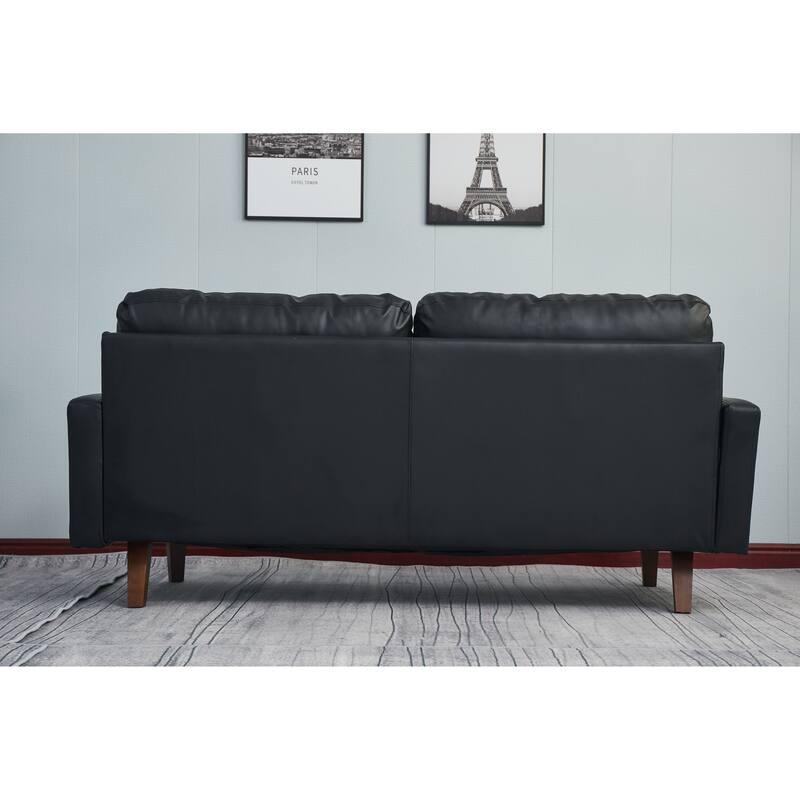 Faux leather 70'' Square Arm Sofa