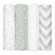preview thumbnail 13 of 45, Muslin Swaddle Blankets, Pack of 4, 47" x 47" by Comfy Cubs Green