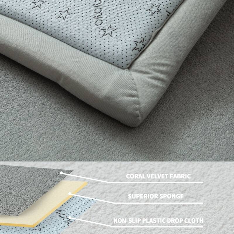 Memory Foam Soft Padded Baby Play Mats Area Rug with Non-Slip Bottom