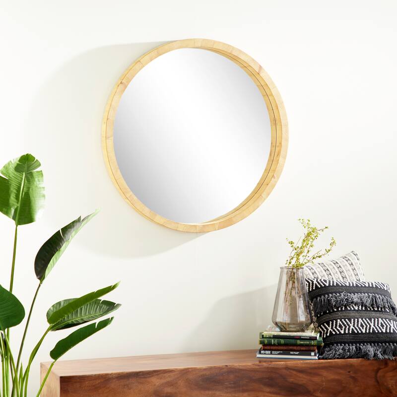 Brown Contemporary Wall Mirror