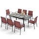 preview thumbnail 45 of 49, MAISON ARTS 7/9-Piece Patio Dining Set with Metal Rectangle Expandable Table and 6/8 Textilene Dining Chairs
