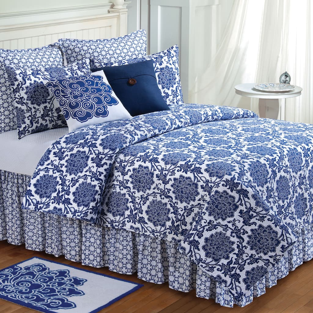 Davenport Twin Quilt 100% Cotton Lightweight Machine Washable Reversible Bedspread Coverlet