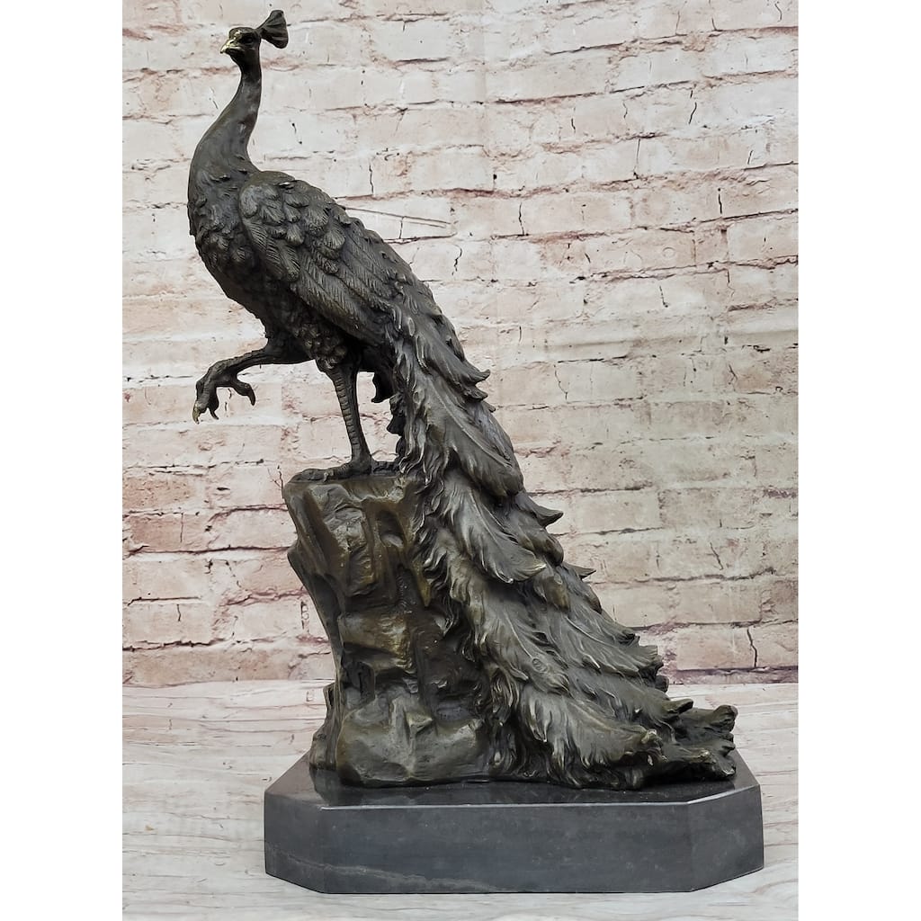 Hand Made Original Milo Pea Bronze Sculpture Bird Statue Figurine Figure