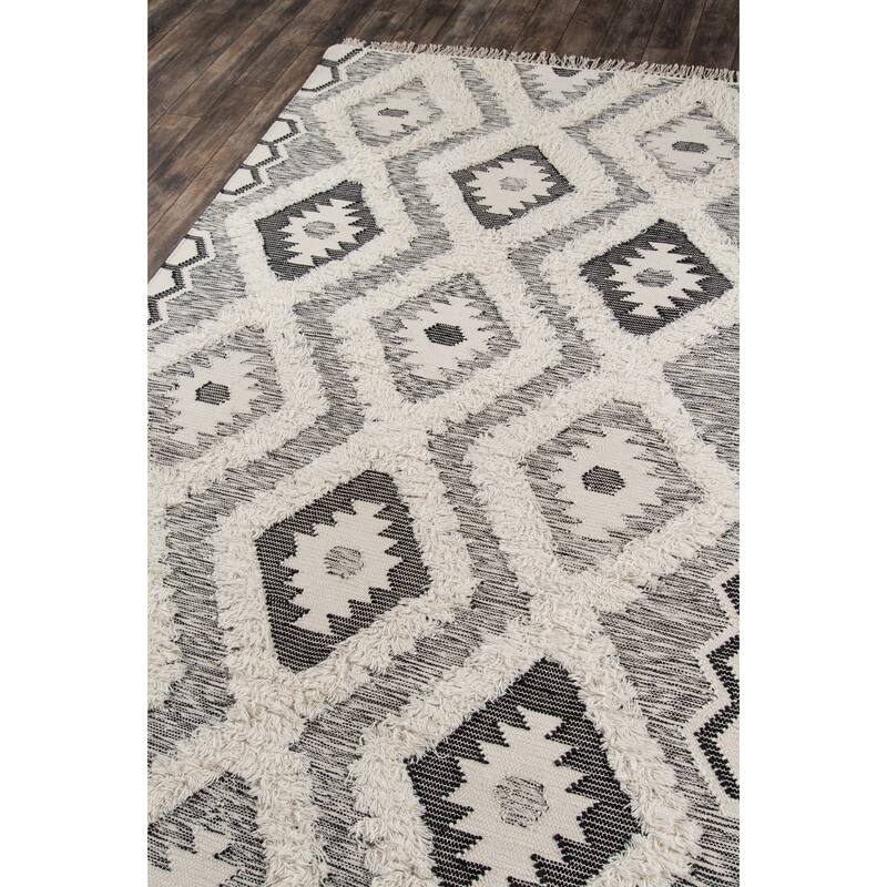 Novogratz by Momeni Indio Sierra Wool Hand Made Area Rug - 2' X 3' - Black