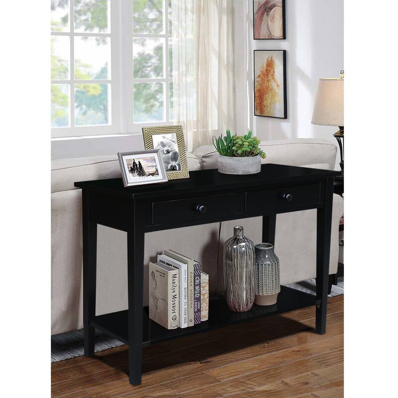 Spencer Solid Parawood Sofa Server Table - 48 in. W x 17 in. D x 30 in. H