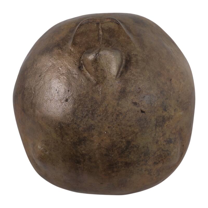 Decorative Smiley Head on Pedestal Sculpture