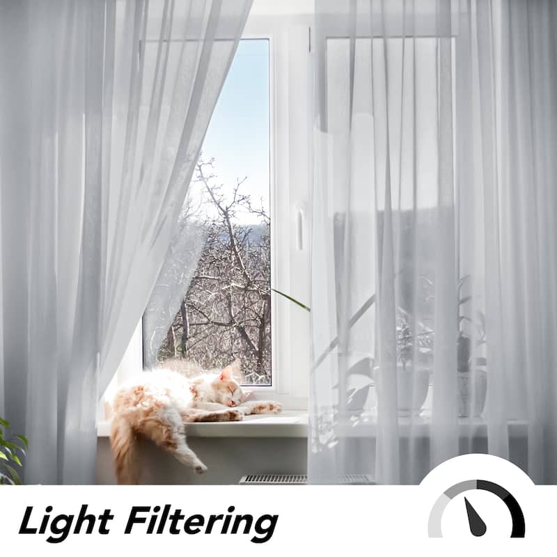 Grommet Sheer Curtain for Living Room 2 Panels