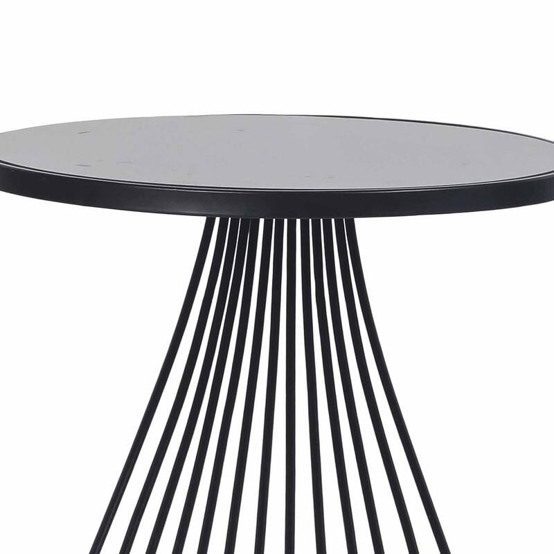 ADECO Metal End Table Side Nightstand Gold Accent Coffee Table Stools