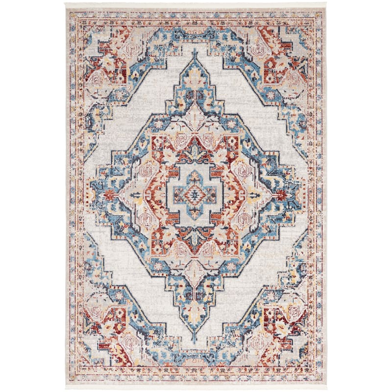Nourison Geneva Traditional Bordered Area Rug.