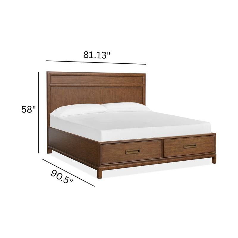Magnussen Home Ridgefield Russet Panel Storage Bed