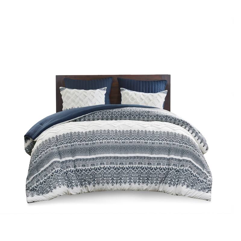 GDF Studio - Mila Cotton Comforter Set with Chenille Tufting