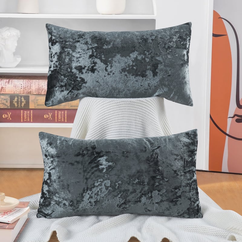 Rancho Crushed Velvet Throw Pillow Cover Set, NO INSERT