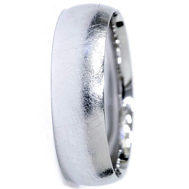 Mens 6mm Designer Finish Platinum Wedding Band