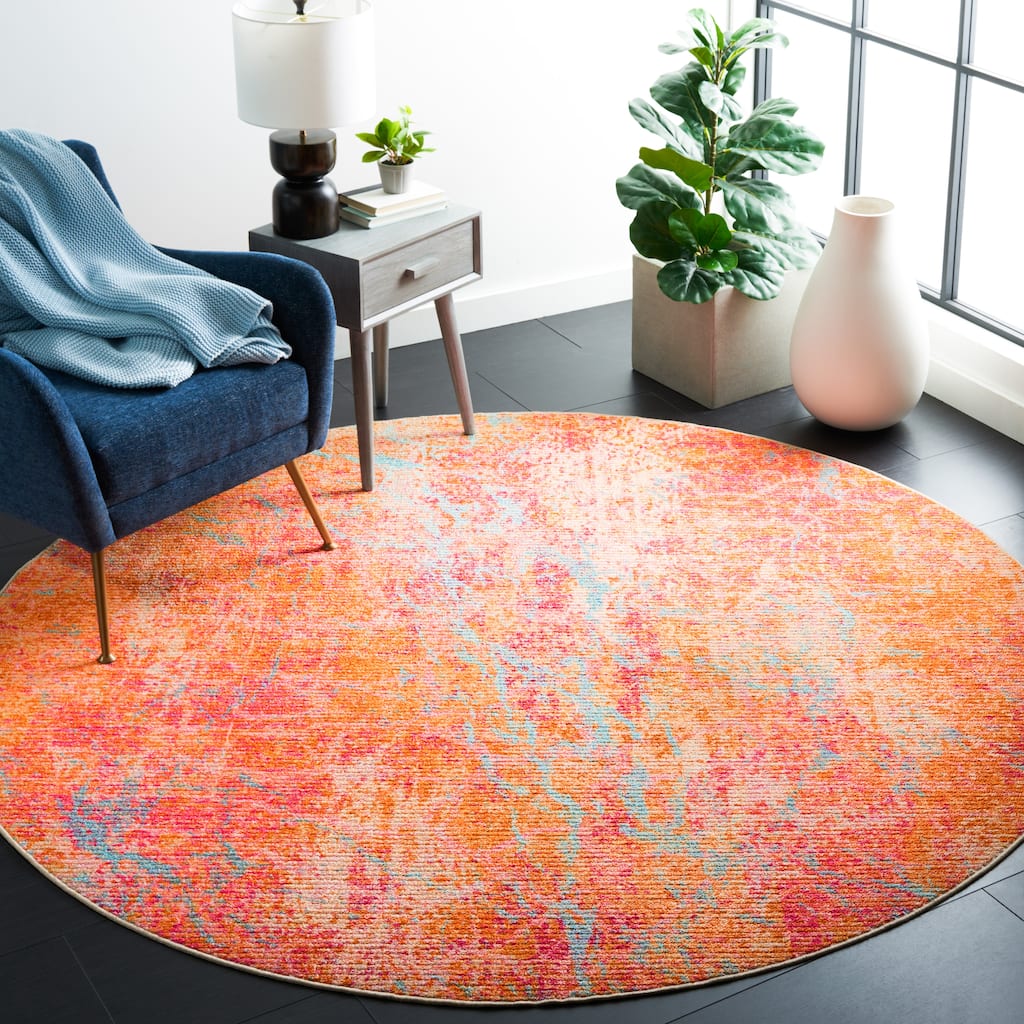 SAFAVIEH Sequoia Machine Washable Slip Resistant Caddie Abstract Rug