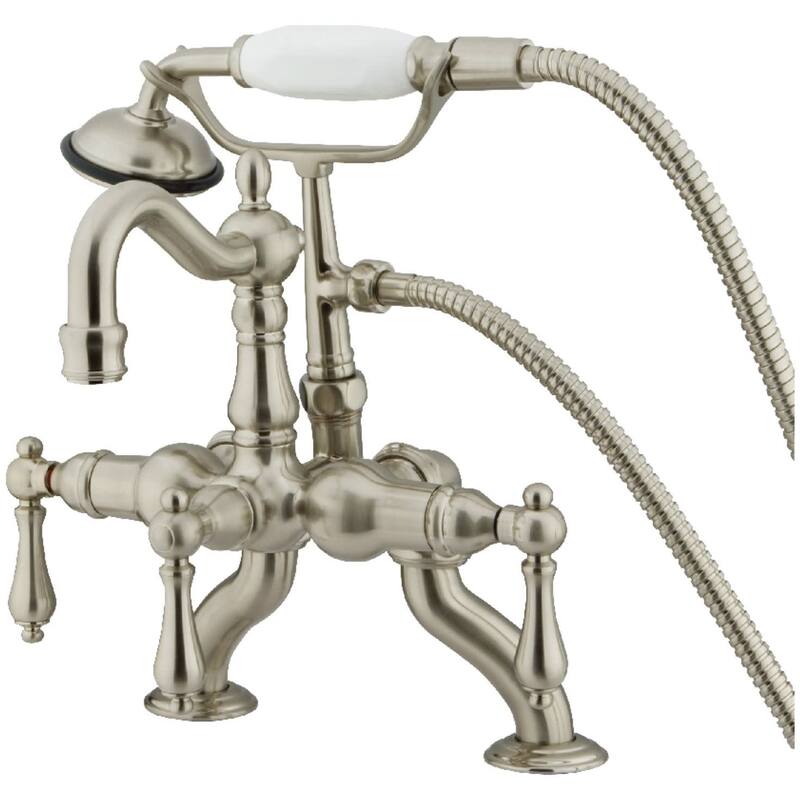 Kingston Brass Vintage Deck Mounted Clawfoot Tub Filler with Built-In