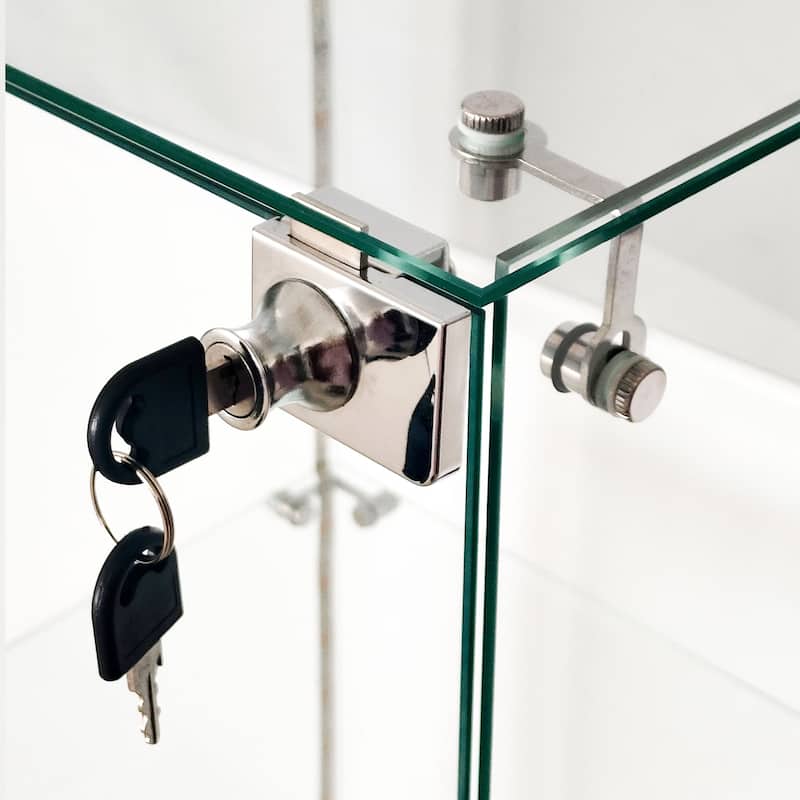Glass Display Cabinet,Wine Cabinet,File Cabinet,With Bluetooth Led Light Strip,Lock On The Door,Equipped With Cast