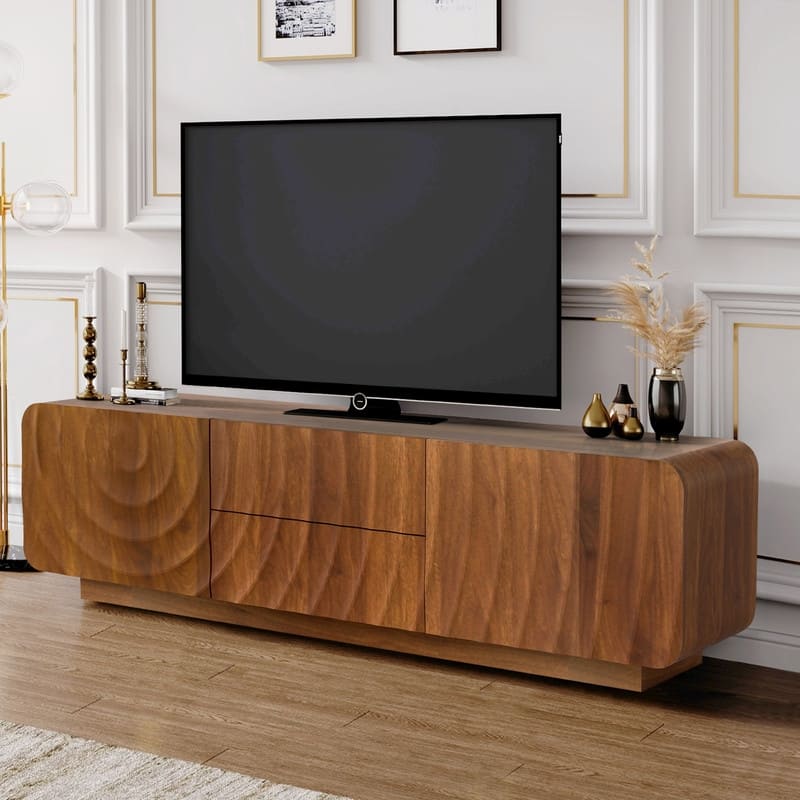 Modern 58-Inch TV Stand for TVs up to 65", Media TV Console With Storage for Living Room or Bedroom