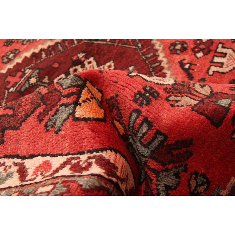 ECARPETGALLERY Hand-knotted Andelz Red Wool Rug - 3'5 x 9'9