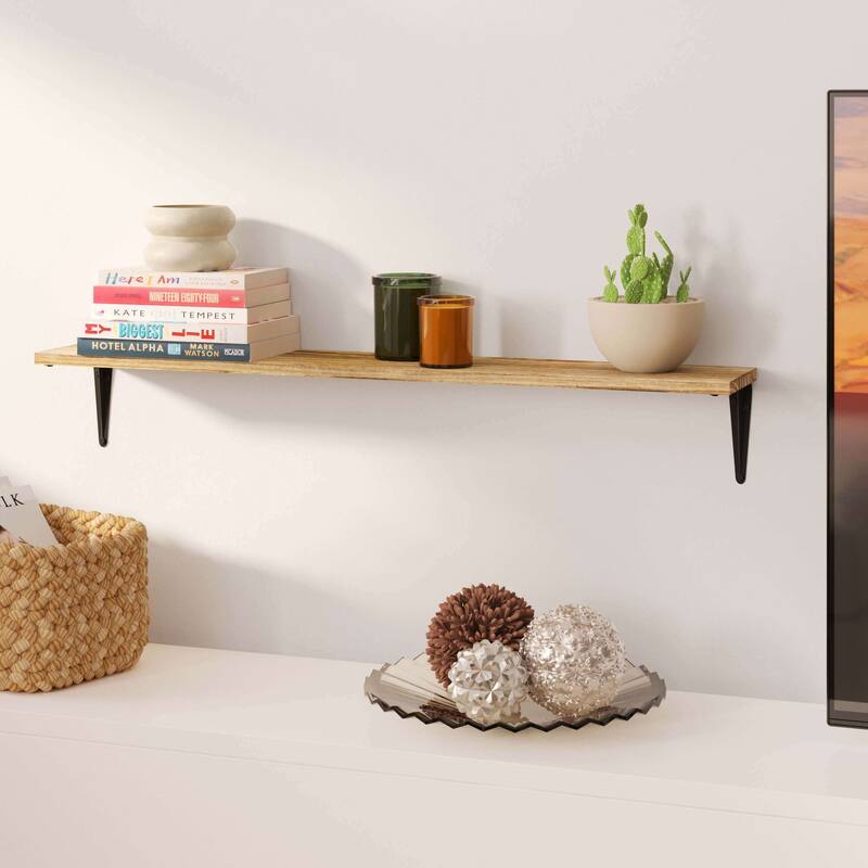 36'' Bookshelves Wall Mounted, Hanging Shelves, Storage Shelves, Wood Floating Shelves for Wall