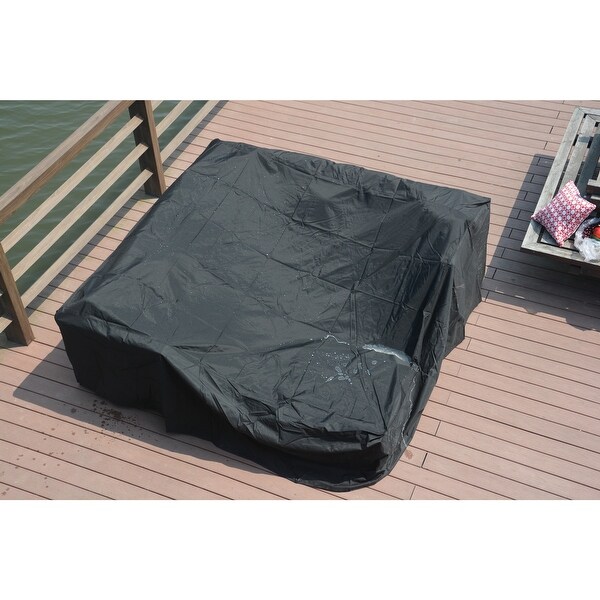 Plus Large 106 x 106 x 28-inch Square Dining Set Garden Patio Furniture Cover by Direct Wicker. Opens flyout.
