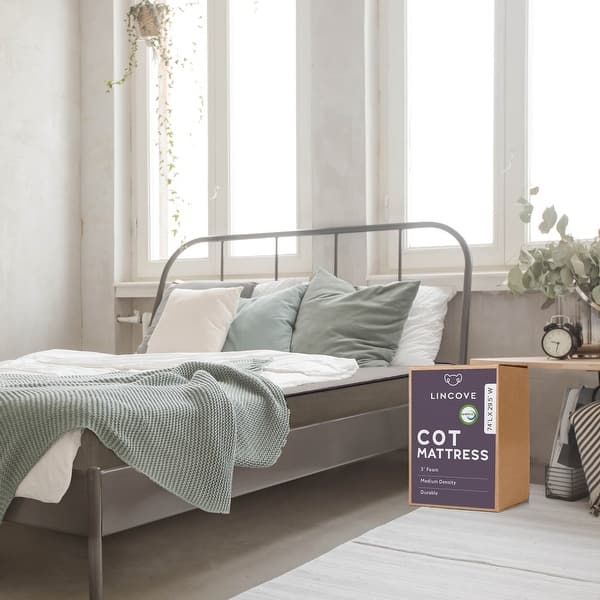 slide 2 of 8, Lincove Cot Foam Mattress Grey - California King