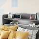 preview thumbnail 14 of 14, Twin Pine Wood Bed with Bookcase Headboard, LED Motion Sensor Light, Guardrails, White