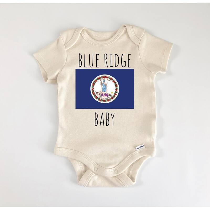 Virginia - Baby Boy Girl Clothes Infant Bodysuit Funny Cute Newborn - White - 0-3M