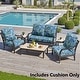 preview thumbnail 121 of 128, 21 W x 22 D in. Deep Seat Outdoor Cushion Set by Crestlive Products