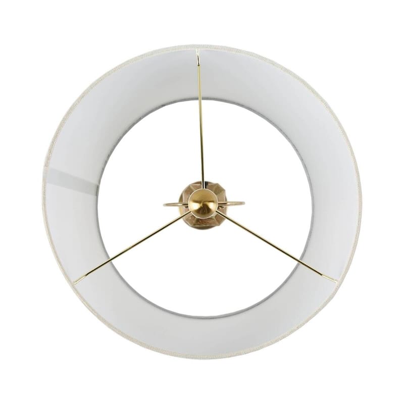 Modern Geometric Table Lamp with Fabric Shade and LED Bulb Included