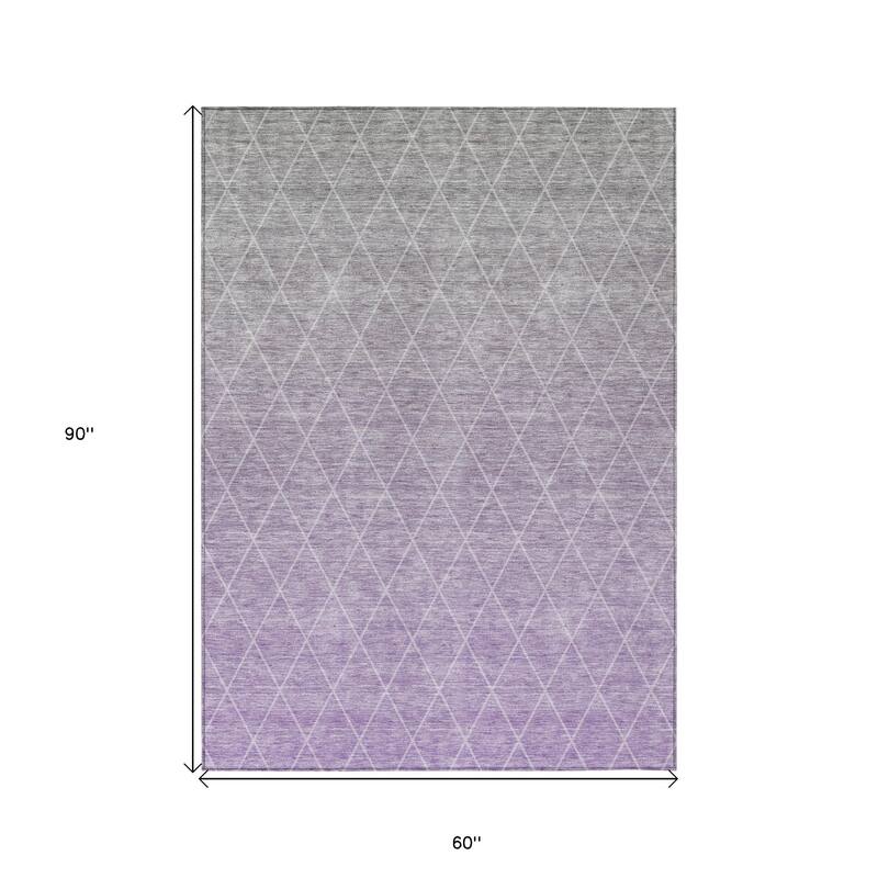 HomeRoots Geometric Transitional Rectangle Outdoor Rug
