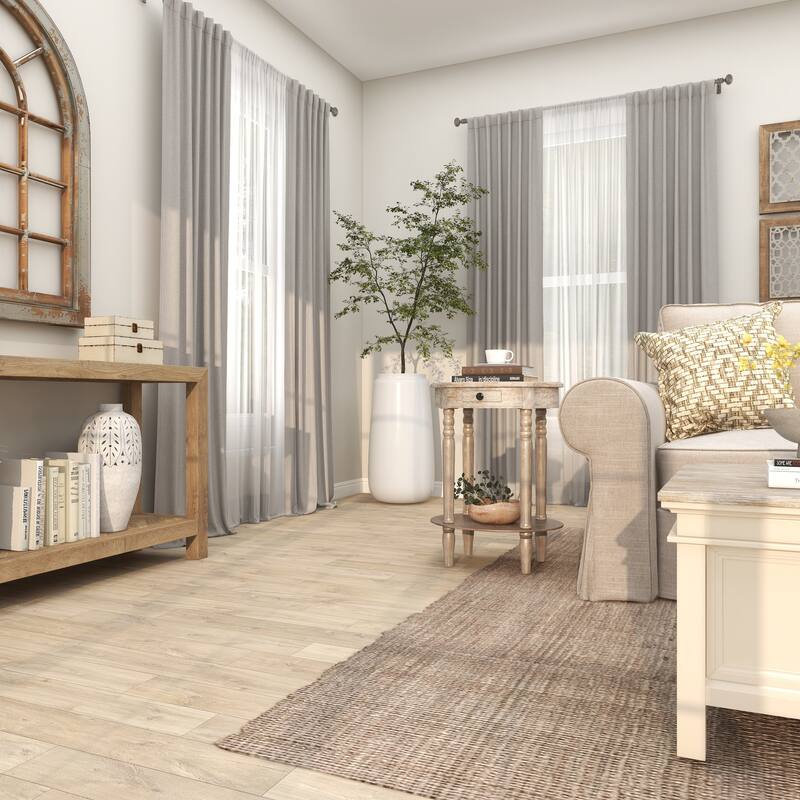 Light Brown Wood Farmhouse Accent Table